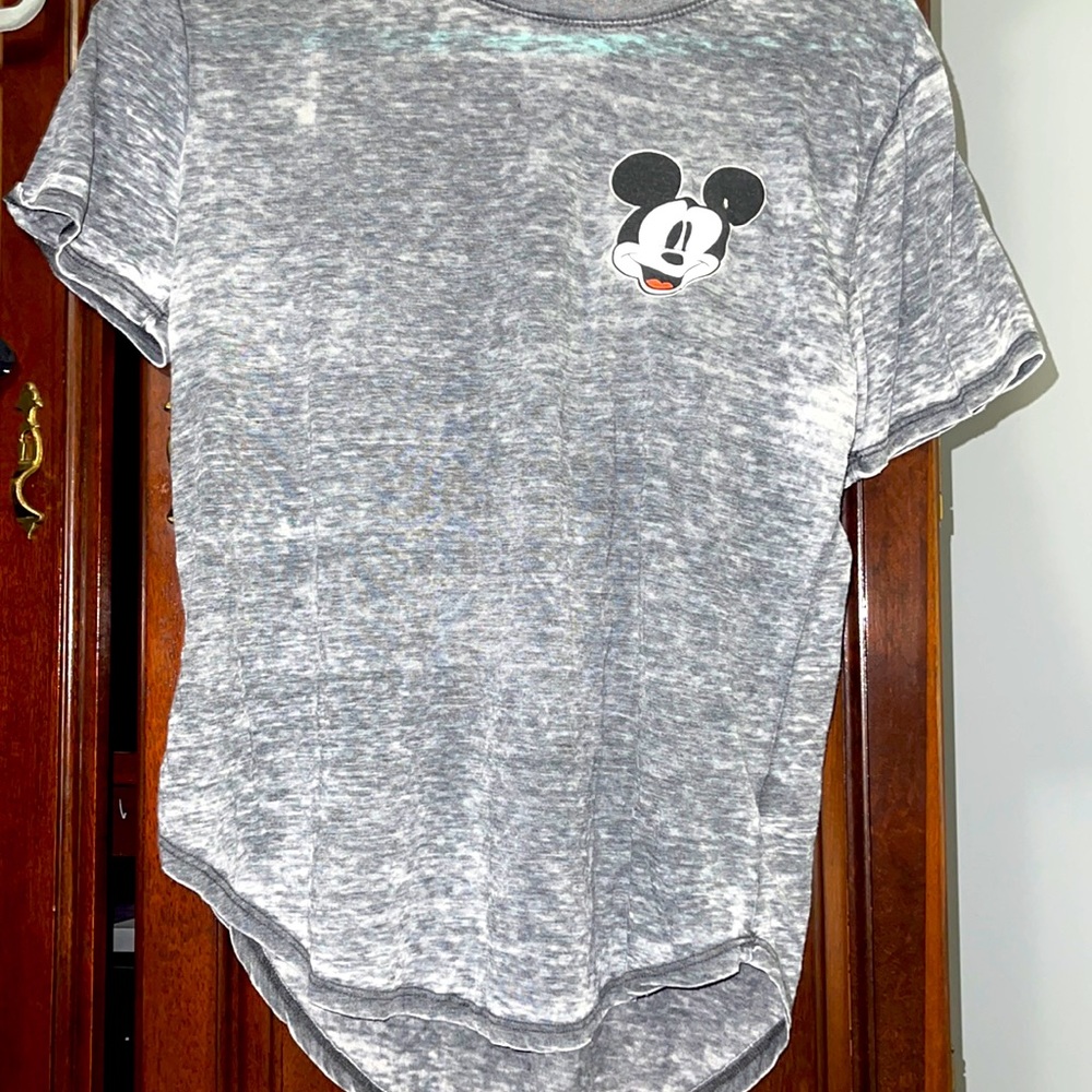 Gray wash Mickey Mouse tee